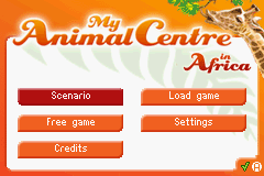 My Animal Centre in Africa Title Screen